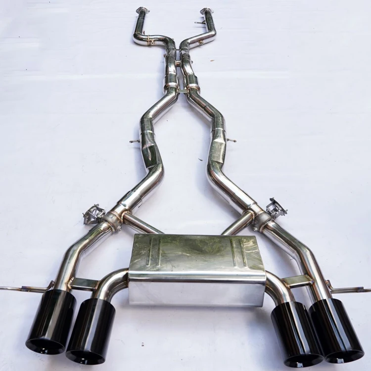 Sus304 stainless steel M3 exhaust catback g80 carbon fiber tips for bmw