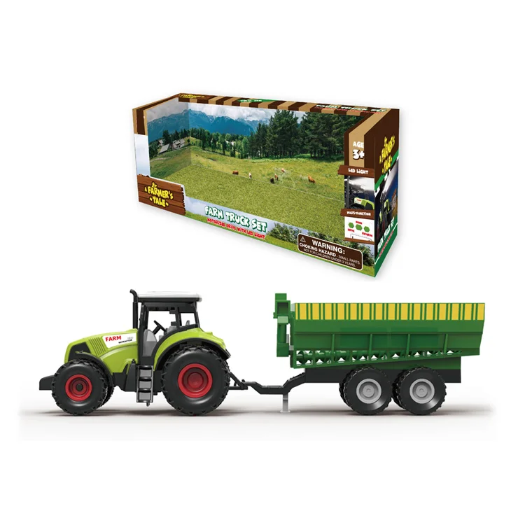 Friction Farmer Truck Set Farm Tractor Toy