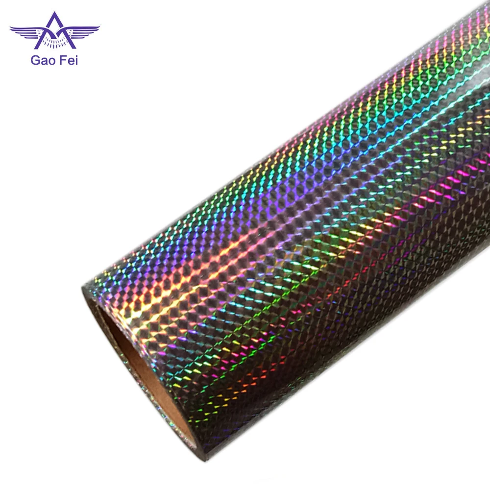 pillar rainbow custom pattern printable metalized hologram film for paper thermal and wet lamination holographic film laser film