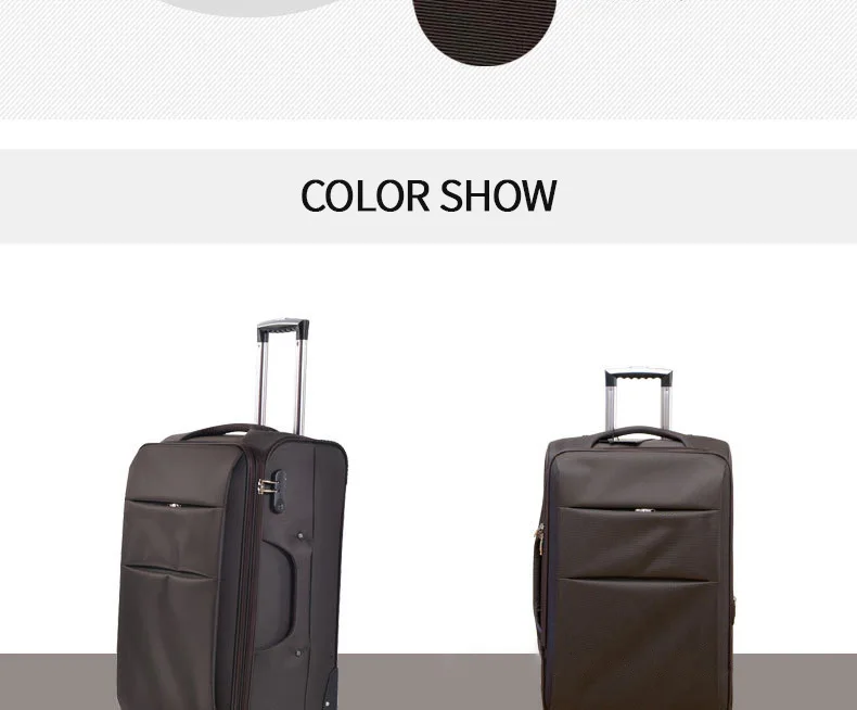 Factory Expandable Fabric Soft Shell Suitcase Traveling Luggage Koffer Set Oxford Soft Sided Carry On Trolley Luggage Set