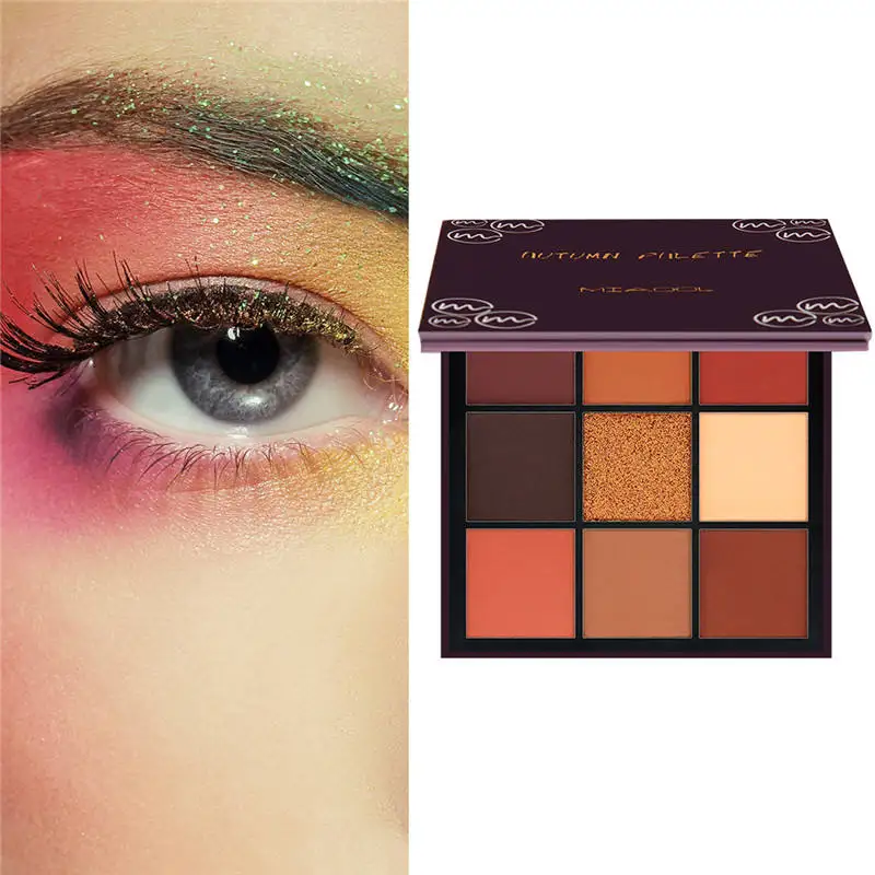 Wholesale Small Moq Custom Mini 9 Color High Pigment Private Label Matte Shimmer Eyeshadow Kit