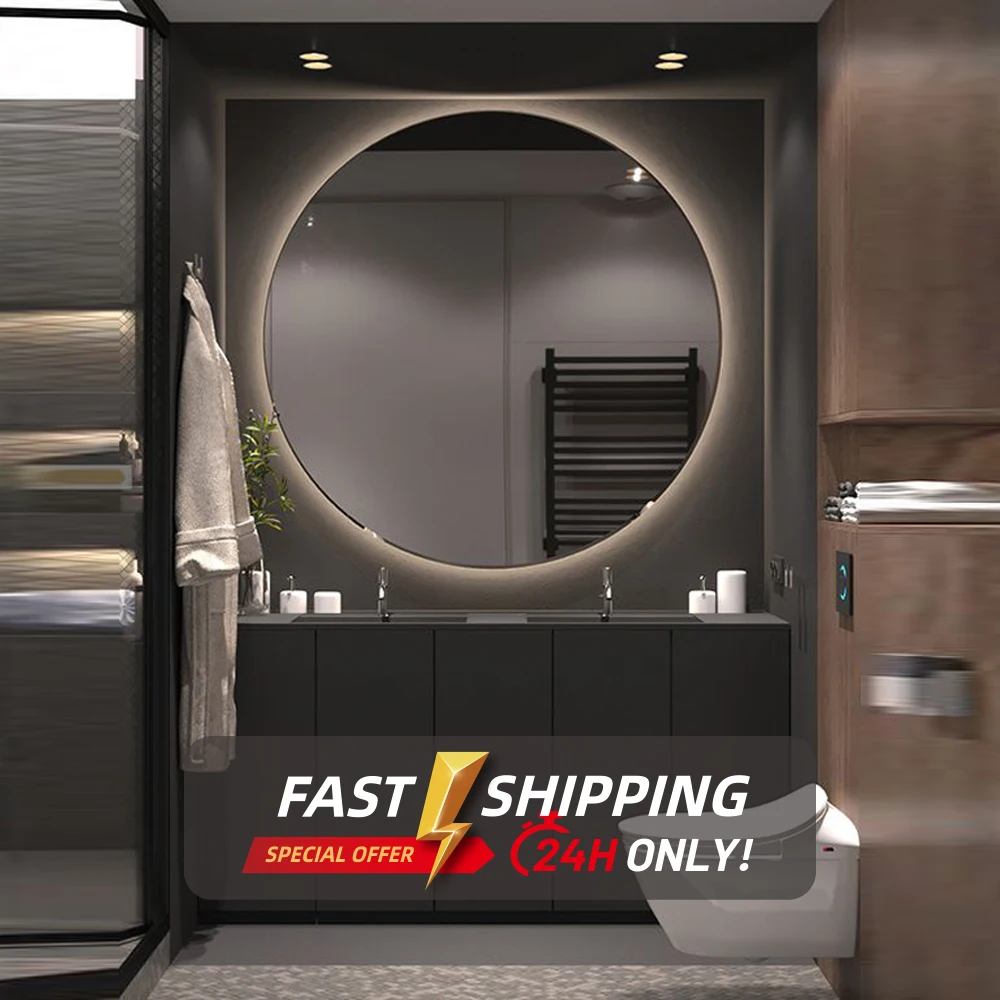 Роскошное настенное зеркало со светодиодной подсветкой для отеля