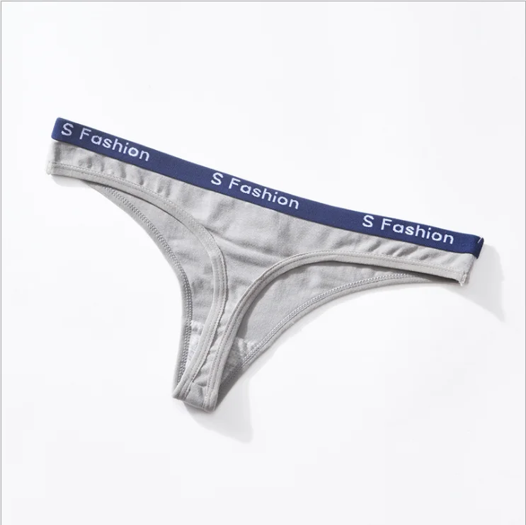 Женские стринги с низкой посадкой, хлопковые эластичные трусики, дышащее бикини, нижнее белье