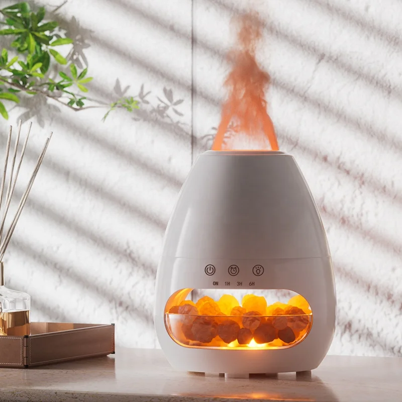 Hot Selling 200ml Mini  Diffuser Humidifier Ultrasonic  Fire Essential Oil Aroma Diffuser With Flame
