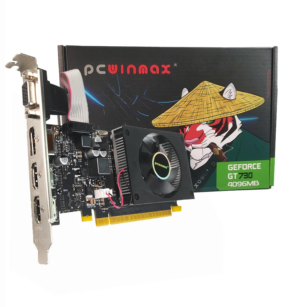 PCWINMAX New Geforce GT 730 2GB 4GB DDR3 DDR5 Low Profile Gaming VGA Card GPU GT730 Graphics Card for PC