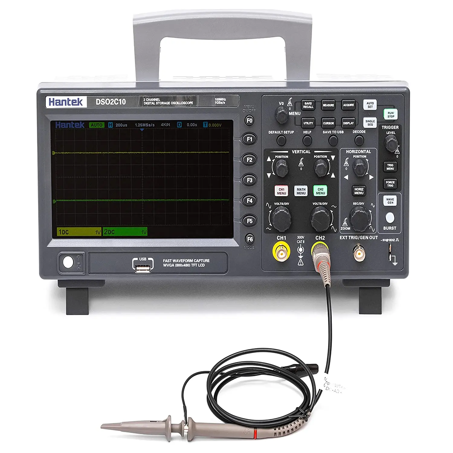 Hantek Dso2c10 Digital Oscilloscope Dual Channel 100mhz Bandwidth Handheld Economical Oscilloscope
