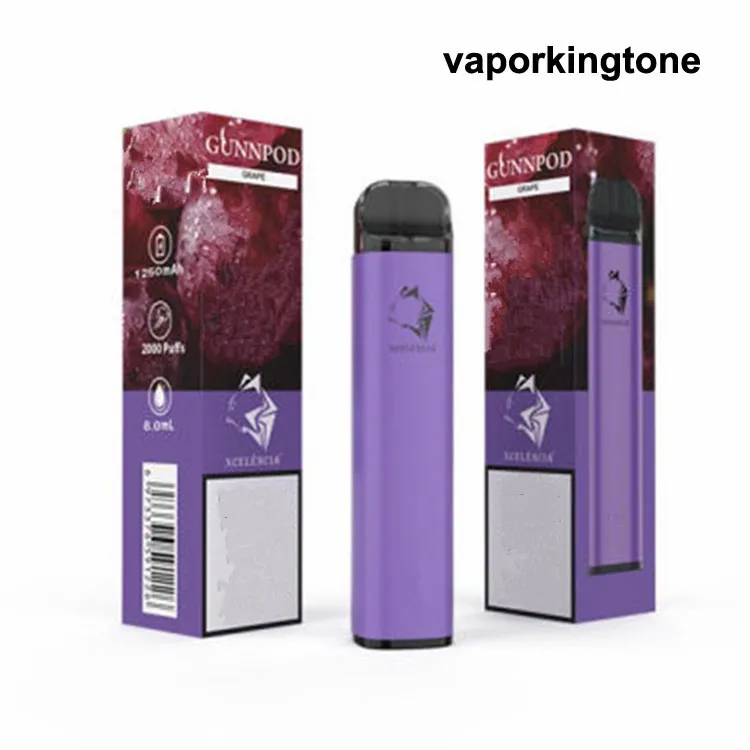 2021 Новое поступление gunnpod 2000 vape Подарочная коробка с быстрой доставкой лучший продавец gunpod в Австралии
