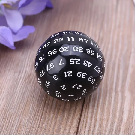 100 Sides Toy ball Polyhedral Dice  Multi Sided Acrylic Dices for Table Board Role Playing Game Bar Pub Club Party