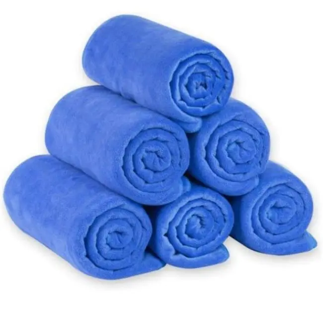 Edgeless Coral Fleece Bulk Double Side Microfiber Plush Car Drying Towel Cleaning