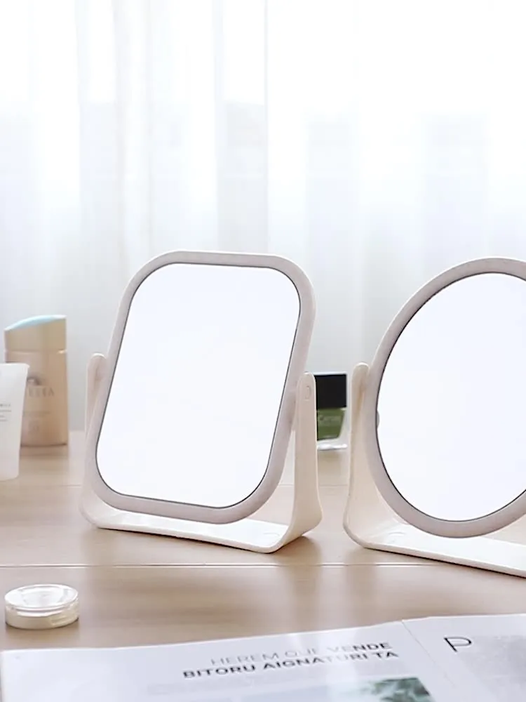 TableTop Double-sided Make-up Mirror Rotating Ins style Princess Mirror Dormitory Student Dressing Mirror