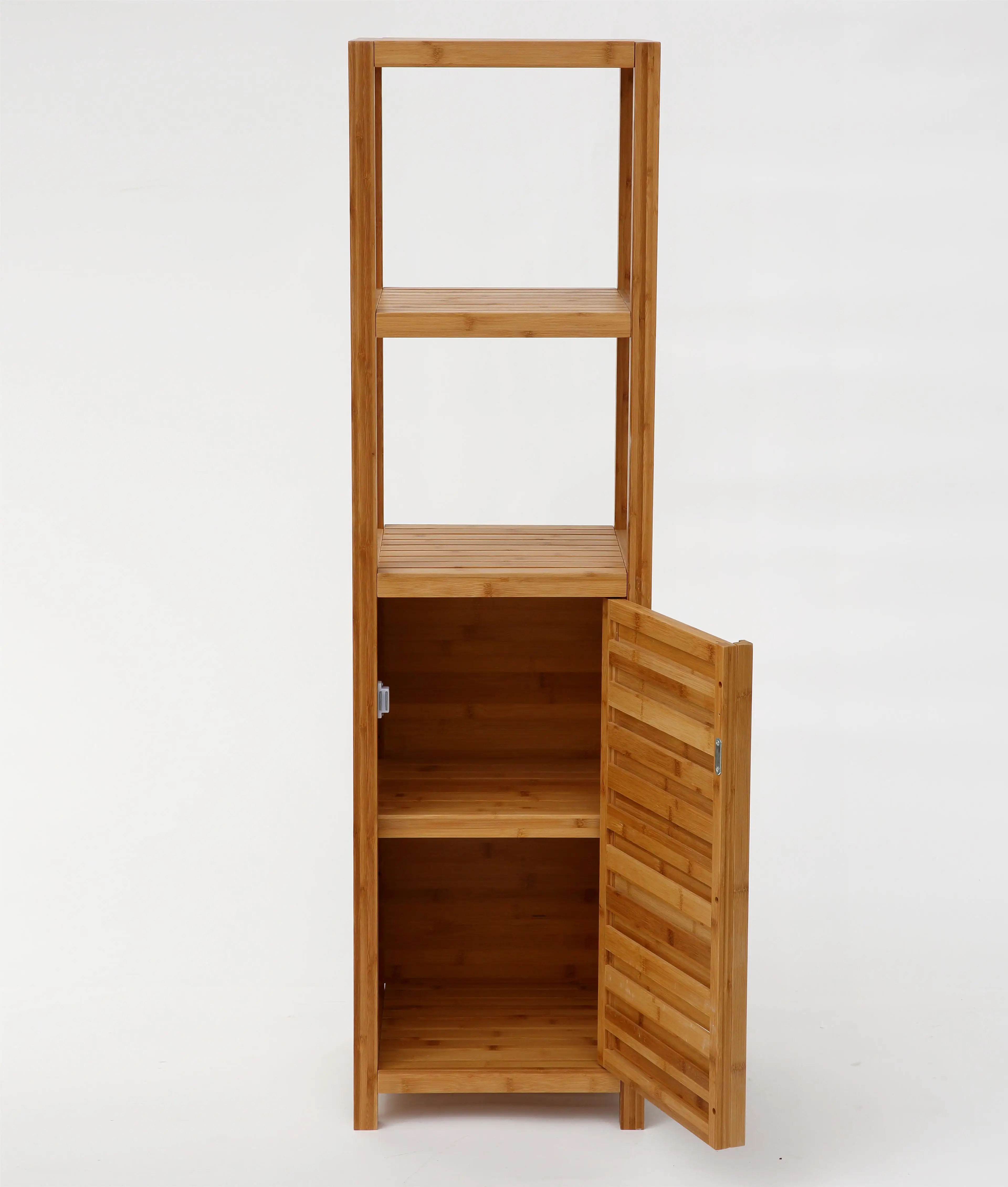 Multifunctional Large Capacity Bamboo Storage Cabinet Chinese Design Style for Bathroom and Living Room Furniture