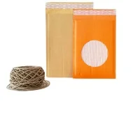 Eco friendly paper padded mailers  hi-low folding fan shape padded mailers paper flute mailers corrugated paper padded envelopes