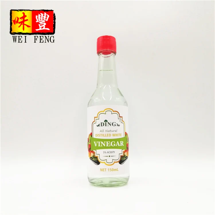 Factory BRC and IFS Certificated Healthy Natural Corn Vinagre 5% Acidity Distilled 150ml White Vinegar