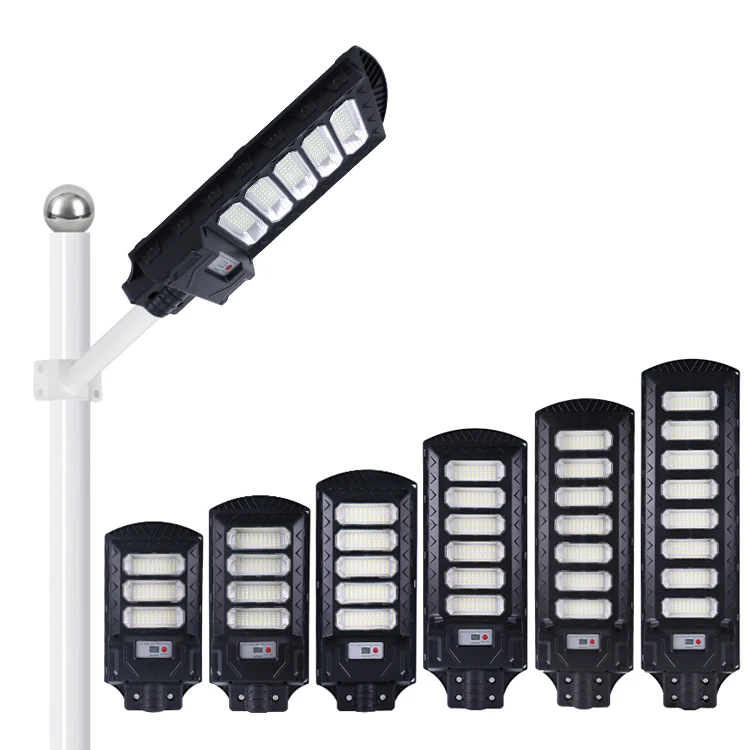 Commercial Public Induction Post Light 50 100 150 200 250 300 W All In One LED Solar Street Light