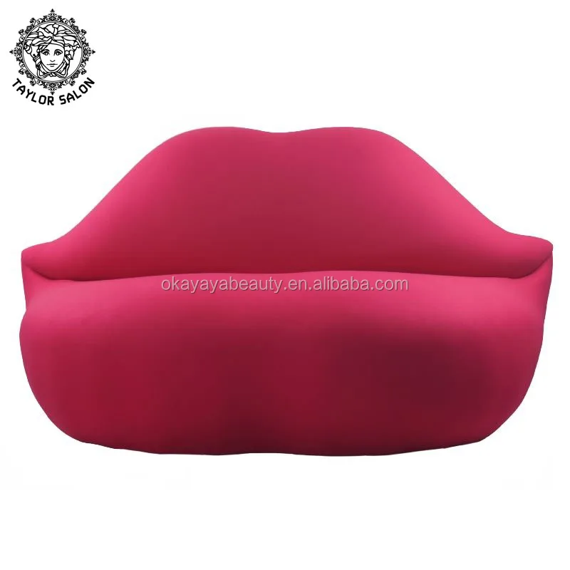 Beauty Salon Furniture Salon Waiting Sofa Red Mouth Sofa For Sale