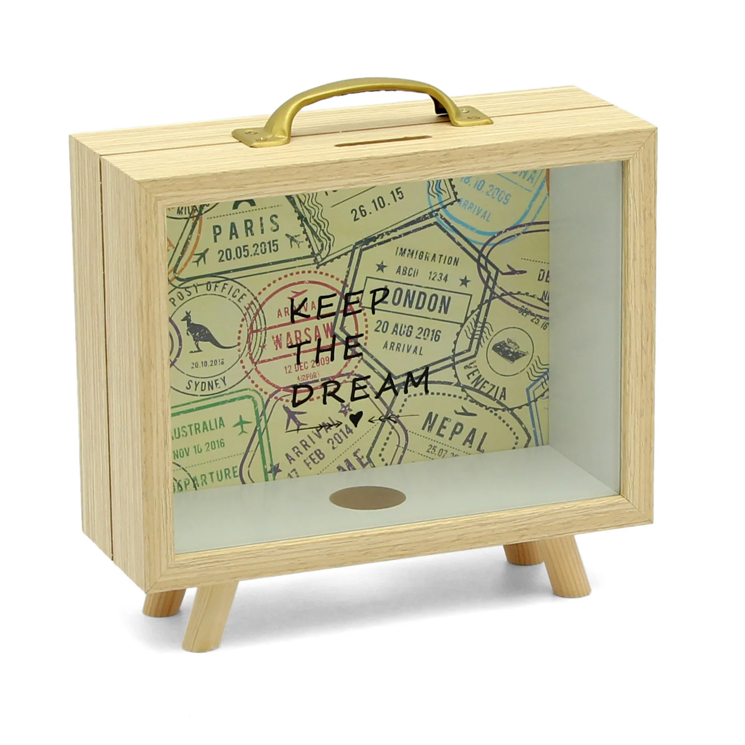 Оптовая продажа, под заказ, деревянная зернистая цветная стеклянная задняя панель с рисунком тени, коробка для денег