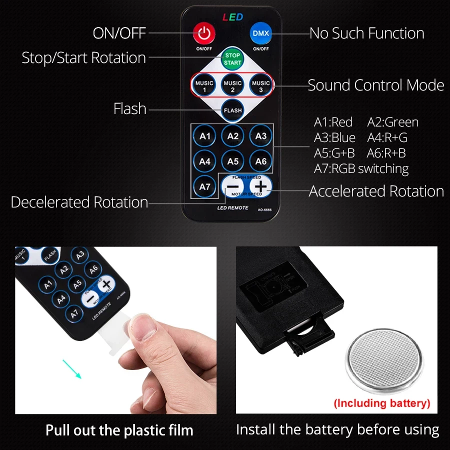 Sound Activated Rotating Disco Ball DJ Party Lights 3W 3 LED RGB LED Stage Light For Christmas Wedding Sound Party Lights