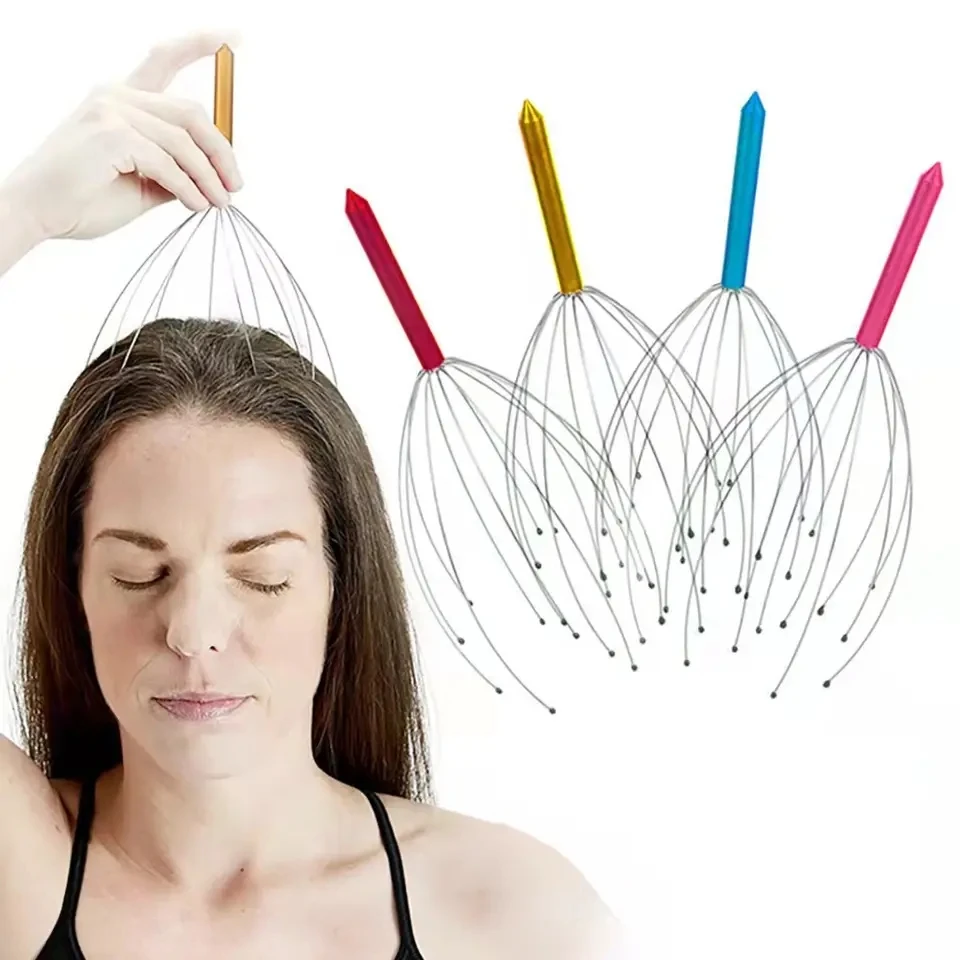 Tiktok hot Selling Multiple Fingers Factory Wholesale Head Massager Metal Spider Head Scalp Massager