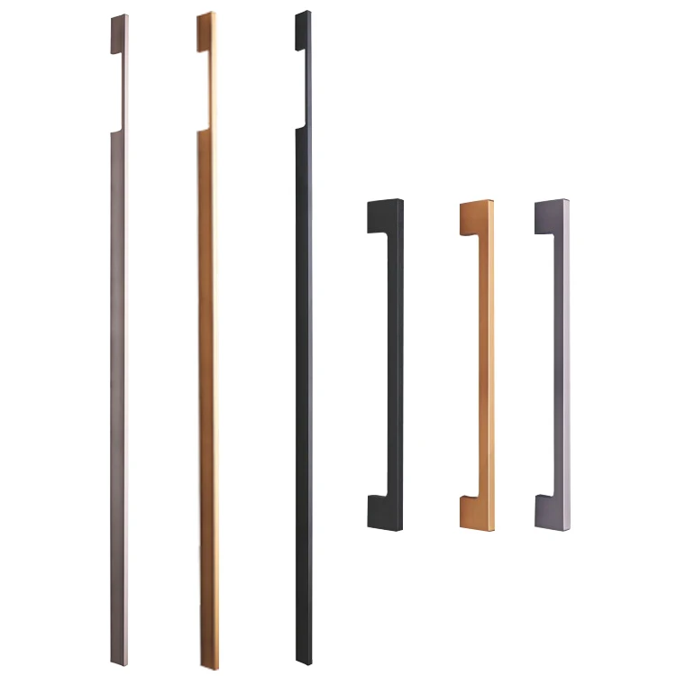 JOYEDA matte black square bar kitchen cabinet pull handle and knob