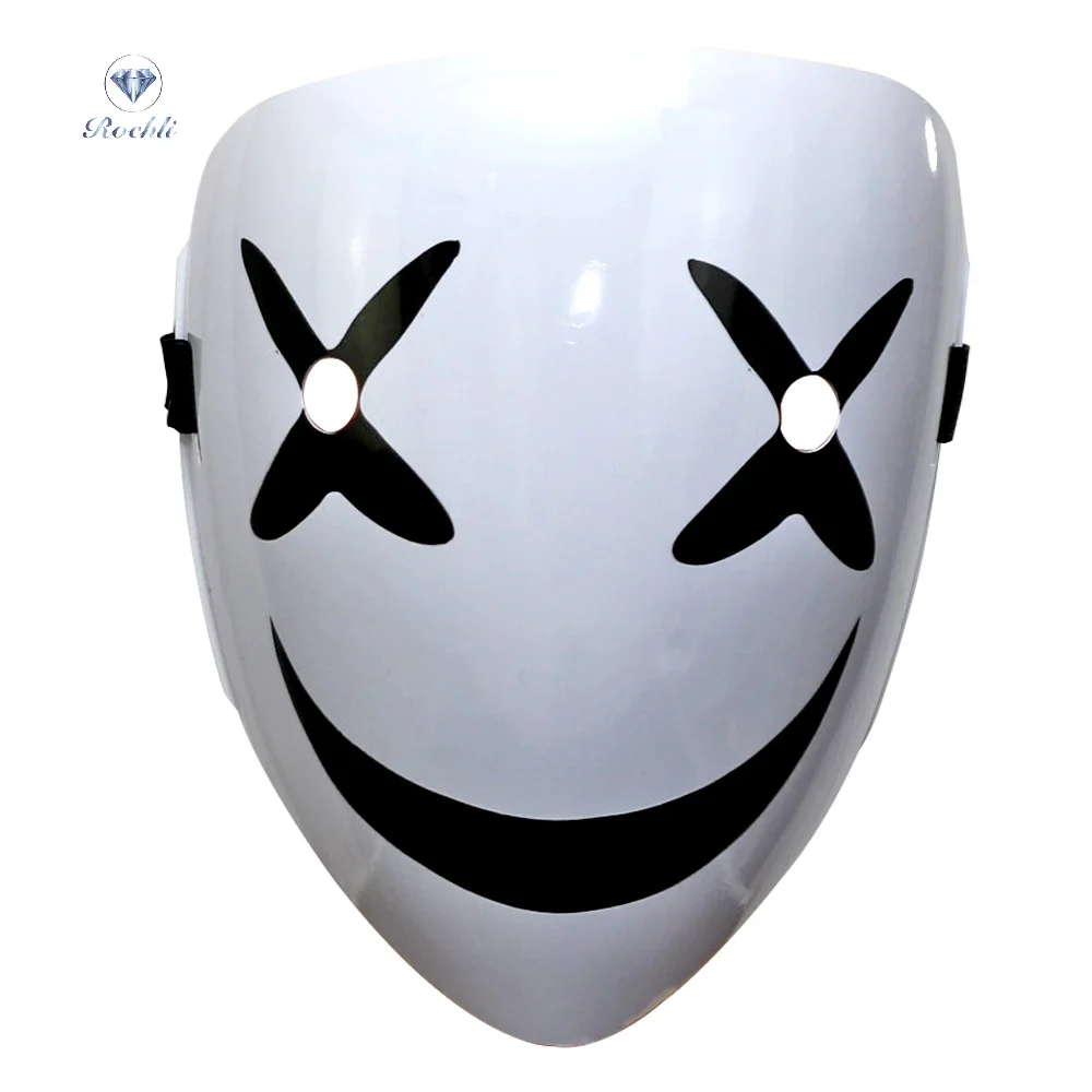 Mask Smile Scary mask Full face Grimace Clown Black villain Halloween ghost mask