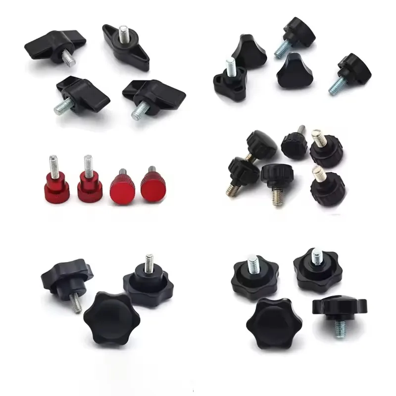 Metric M4 M5 M6 M8 Black Knob Grip Torx Thumb Screw Star Head Plum Handle Screw