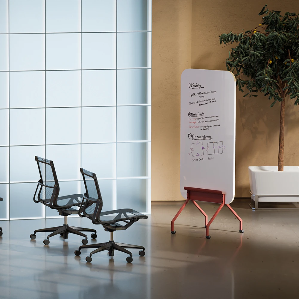 Mobile Double Sided Rotating Laminate Whiteboard With Aluminum Frame For Classroom