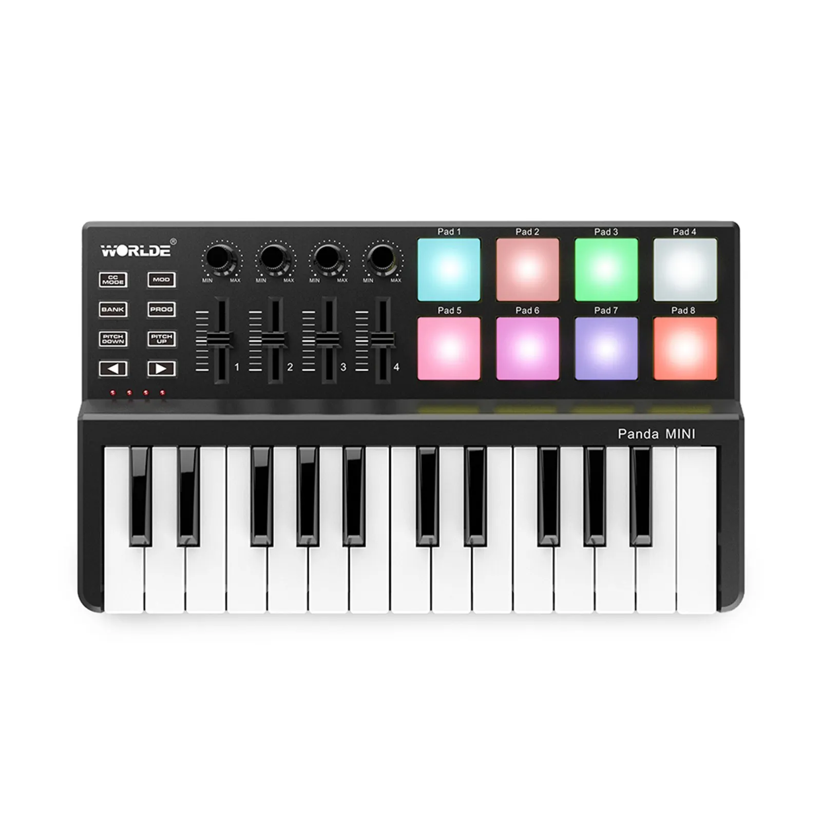На выбор панда мини 25-ключ ультра-портативный USB MIDI контроллер