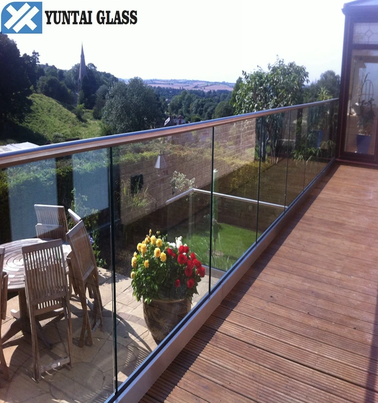 customcut 10mm 12.76 tempered  laminated glass balustrade sheet for fence panels railings balcony