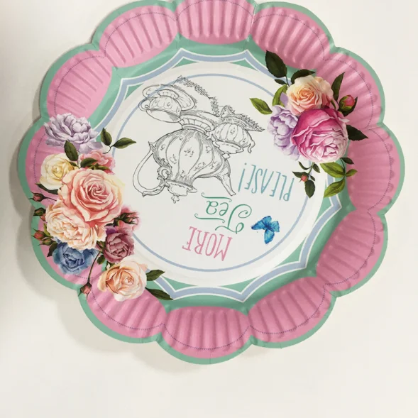 Wholesale Paper Plates Party Supplies Bronzing Disposable Party Paper Plates