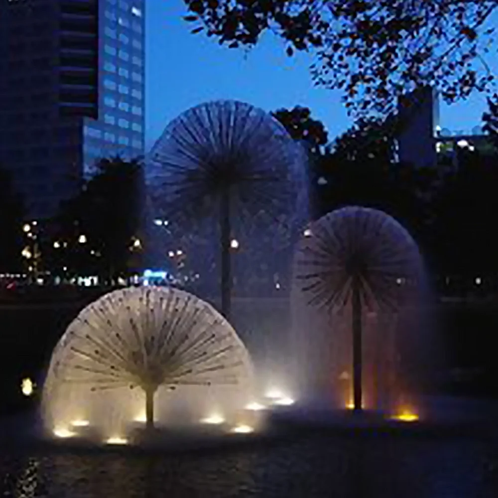 Romantic Atmosphere Mist Fog Fountain Garden Landscape Decoration Dandelion Fountain