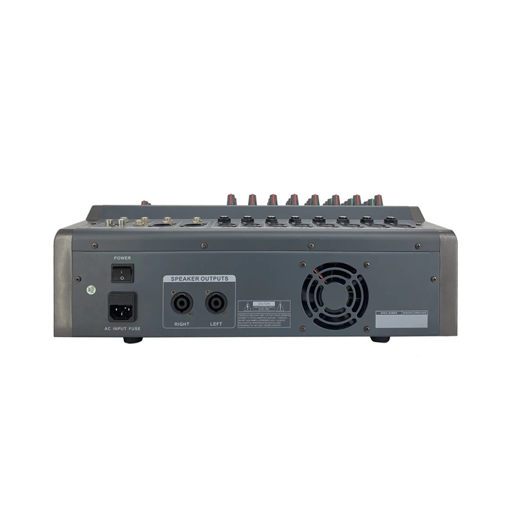 MS-80MP3 8 каналов мощность микшерный пульт с усилителем Blueteeth запись 16 DSP Эффект Профессиональный USB аудио смеситель 18 Гц ~