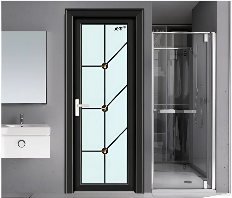 Bathroom Aluminum Alloy Swing Door, A Variety Of Patterns To Choose From And Customize