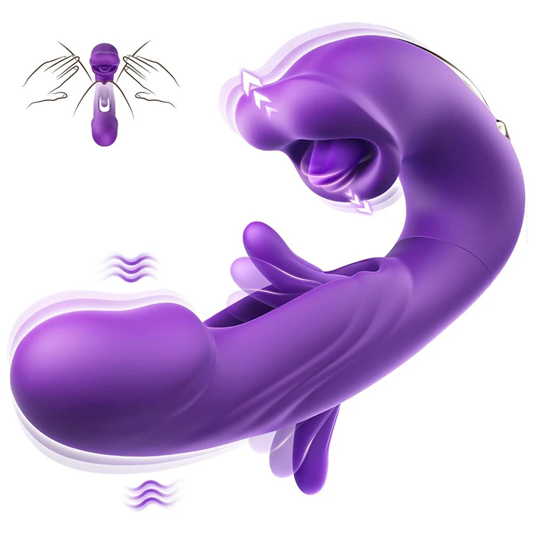 3 In 1 G Spot Vibrator Dildo Realistic Tongue Licking And Slap Vibrator Clitoris Stimulation Sex Dildo Vibrator Sex Toy For Men