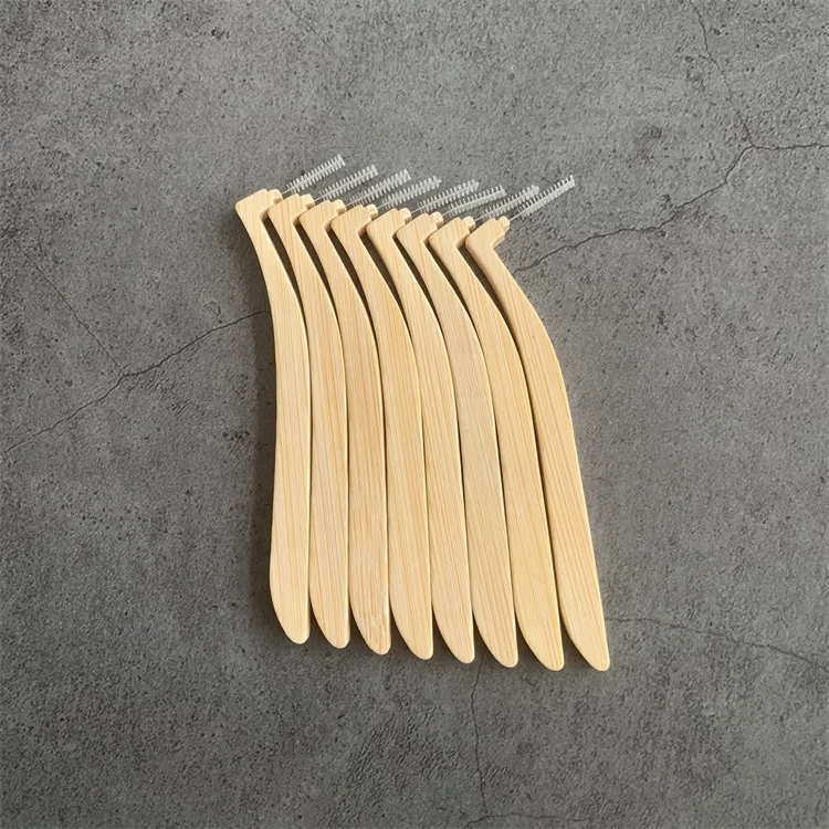 Bamboo Handle Interdental Brushes Dental Floss Care Brushes Interdental Cleaners Teeth Cleaner
