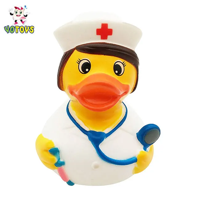  Promotional eco friendly vinyl Plastic PVC Nurse Doctor Ducky Baby Bath Duck Bathtub Toys Set for