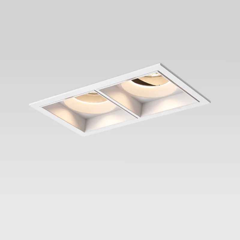 Double Heads Square LED Downlight 2*10W LED Recessed Adjustable Downlight Spotlight Square Downlight