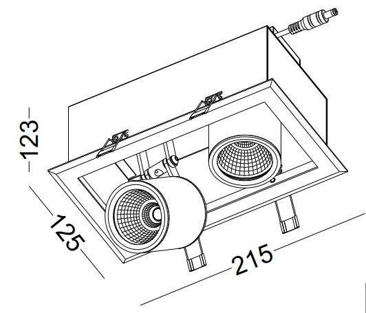 Архитектурная и коммерческая лампа для торгового центра 5W 10W 15W белая светодиодная решетка