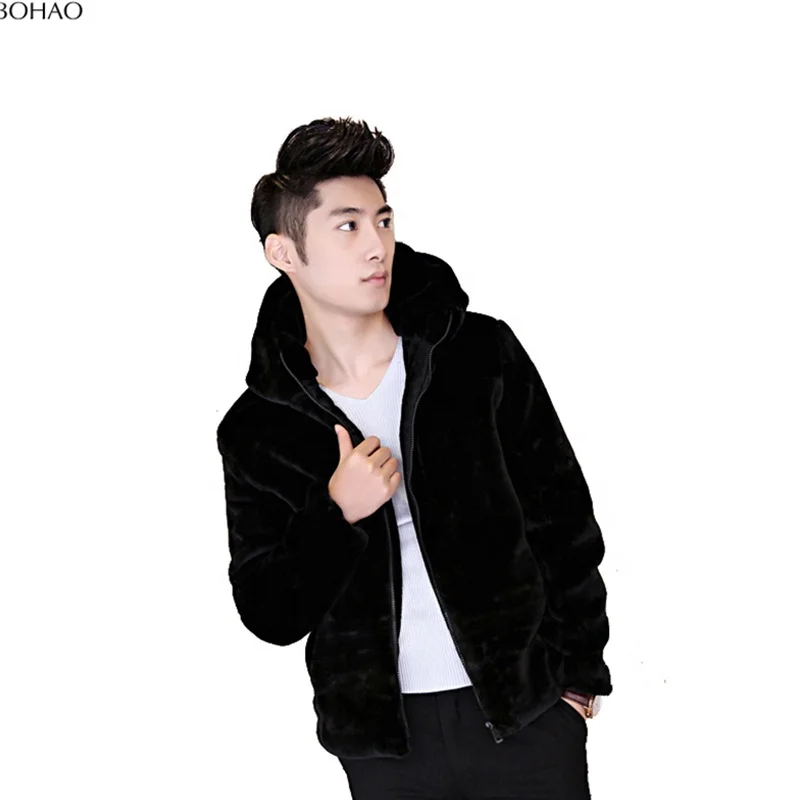 
Hot New Design Jacket Mink Fur Short Hair Men Coat 