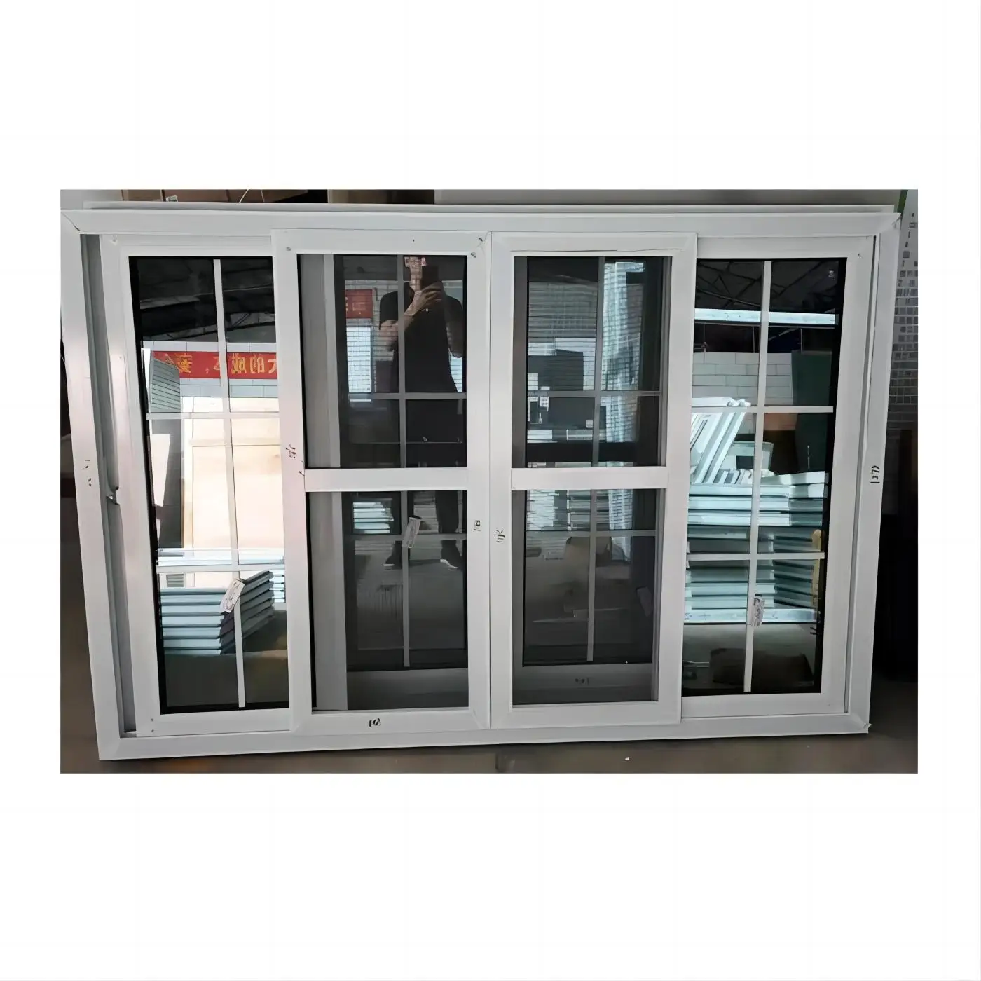 Latest PVC Plastic Frame White Color Sliding Glass windows Doors