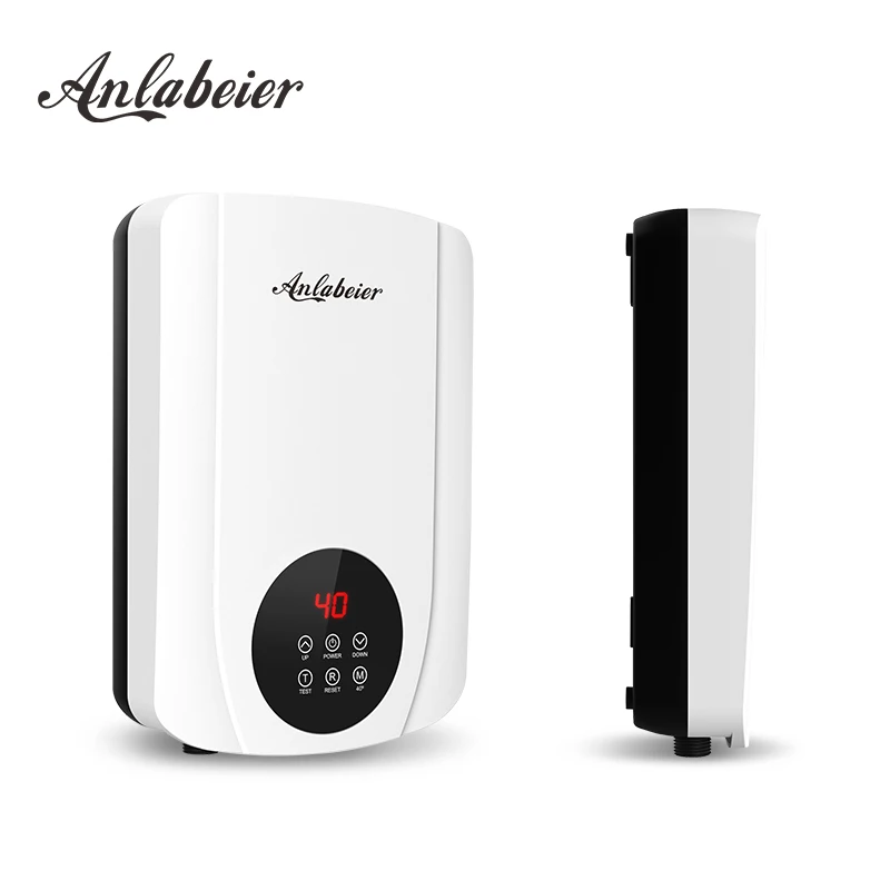 Anlabeier hot sales household bathroom mini size touch control electric tankless water heater without water pump