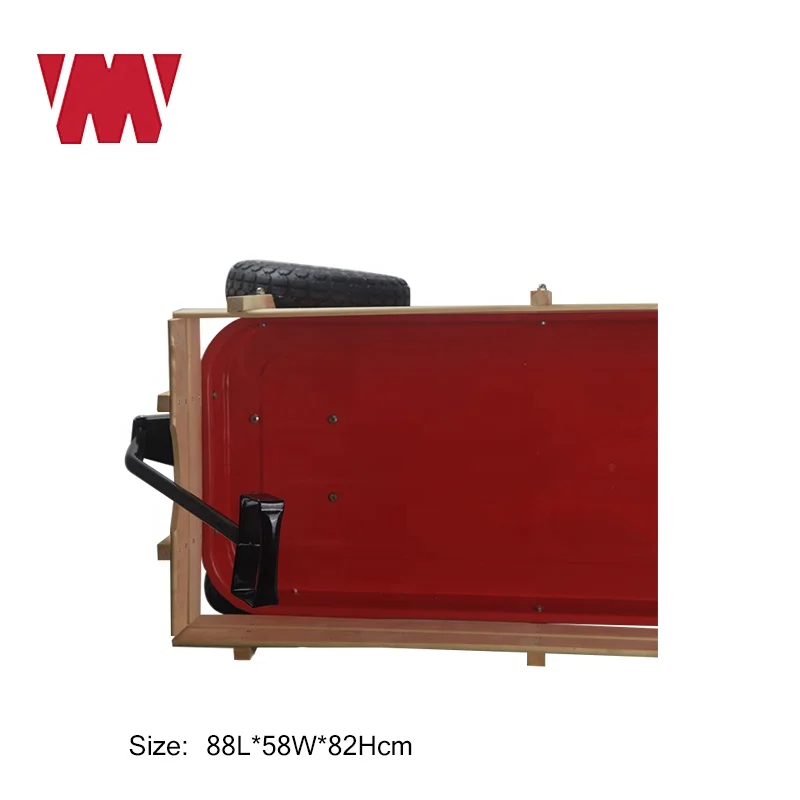 
Amazon hot selling Kids Wood and Steel Wagon All Terrain Pulling Play Cart Children Wagon Stroller 