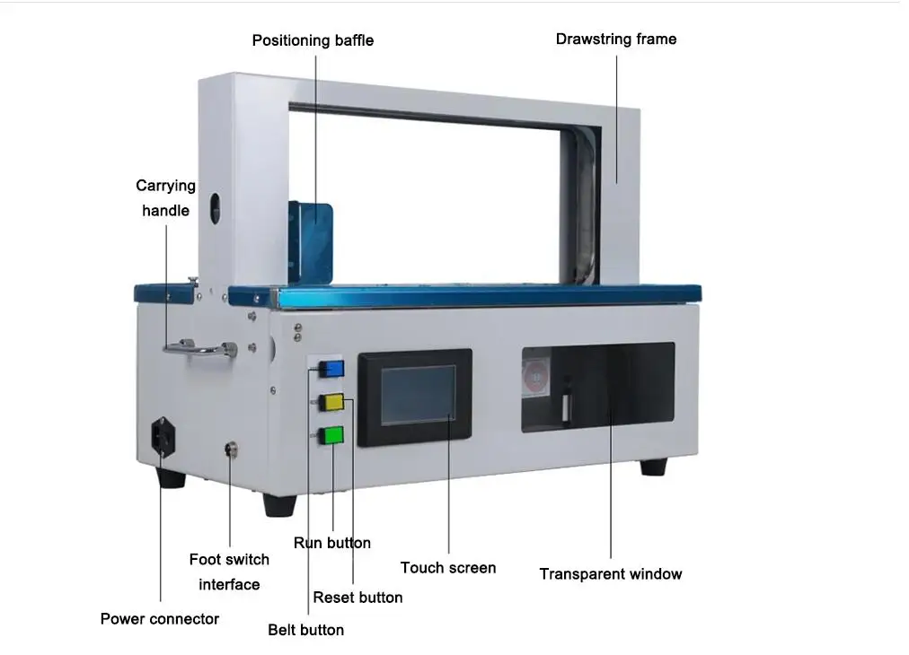 Table Top Paper Banding Machine and full Automatic OPP Tape and waste paper Strapping Machine