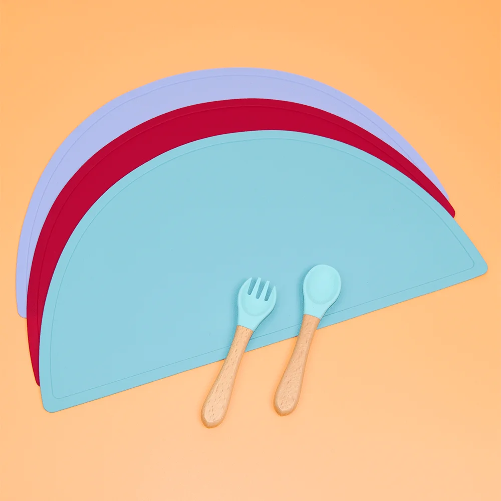 New Design Waterproof Platemat Children Placemat Non Slip Overflow Reusable Silicone Table Mat