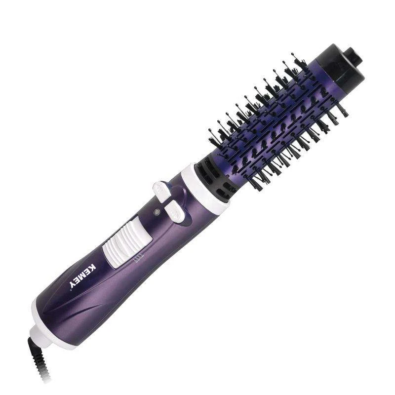 Temperature Adjustment Electric Blow Dryer Kemey Km-813 Fast Heating Curling And Straightening Dual-Purpose Hair Dryer Comb