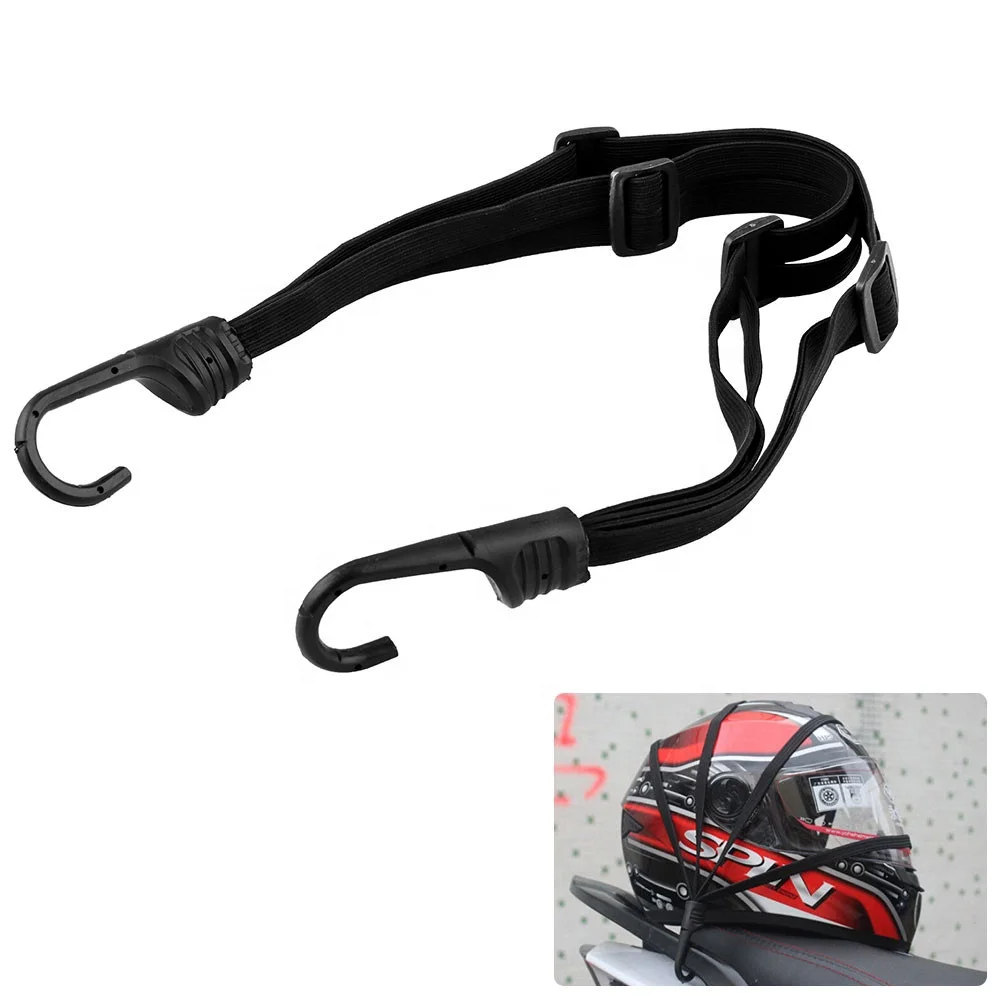 2 Hooks Motorcycles Motor Bike Strength Retractable Helmet Luggage Fixed Elastic Strap Rope