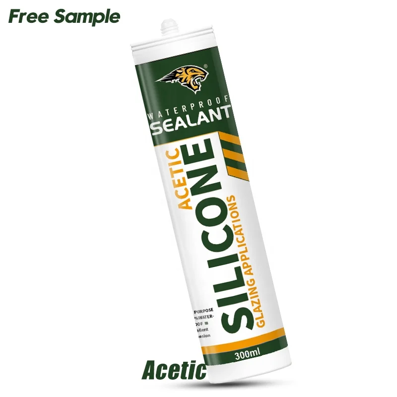 Powerful General Purpose HUJIN Glass Sealants Indoor Window Structure Use Transparent Acetic Sealant Silicone