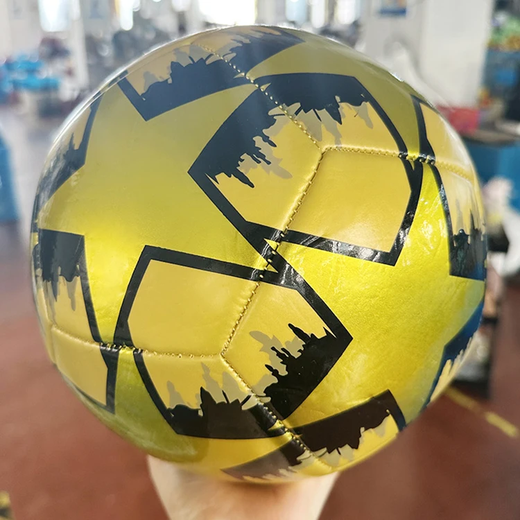 2024 High Quality Gold Soccer ball Machine Sewn Official Size 5 TPU Match Football Ball