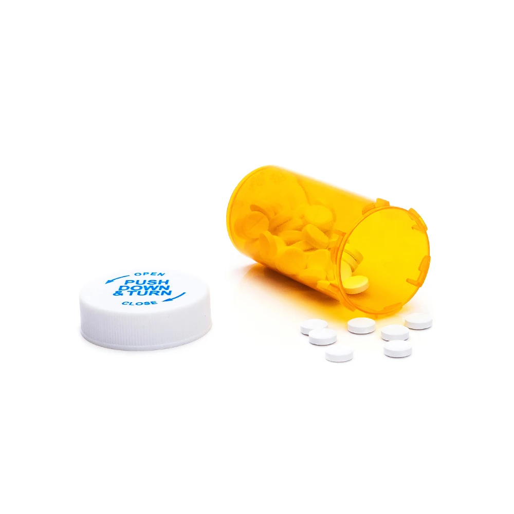 Апельсиновые пластиковые флаконы для крышек с принтом логотипа на заказ rx лекарство от 6 dram до 60 противоударные