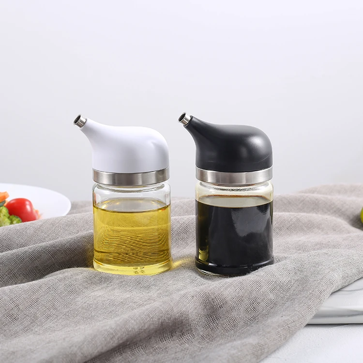 Kitchen cooking olive oil dispenser bottle cooking oil pouring bottle glass olive oil and vinegar dispenser