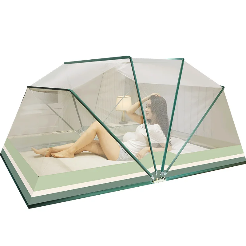 Foldable Mosquito Net New Free Installation Household Bedroom Thickening Universal Pattern Account Dustproof